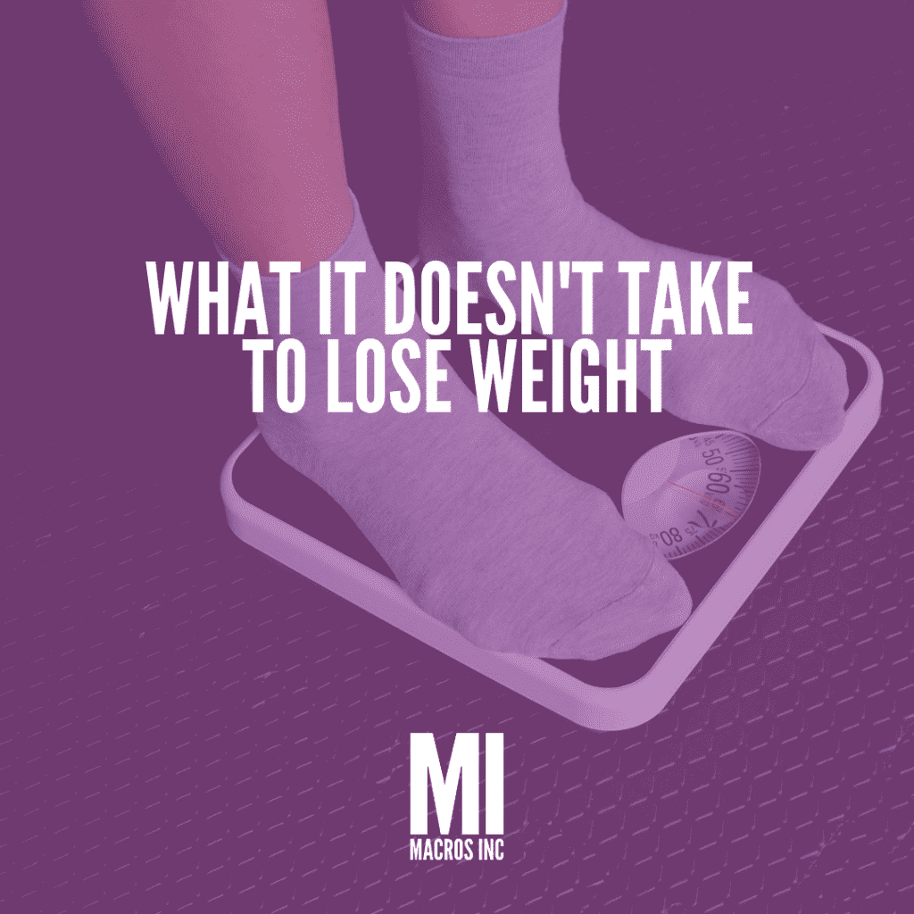 What it DOESN'T take to lose weight