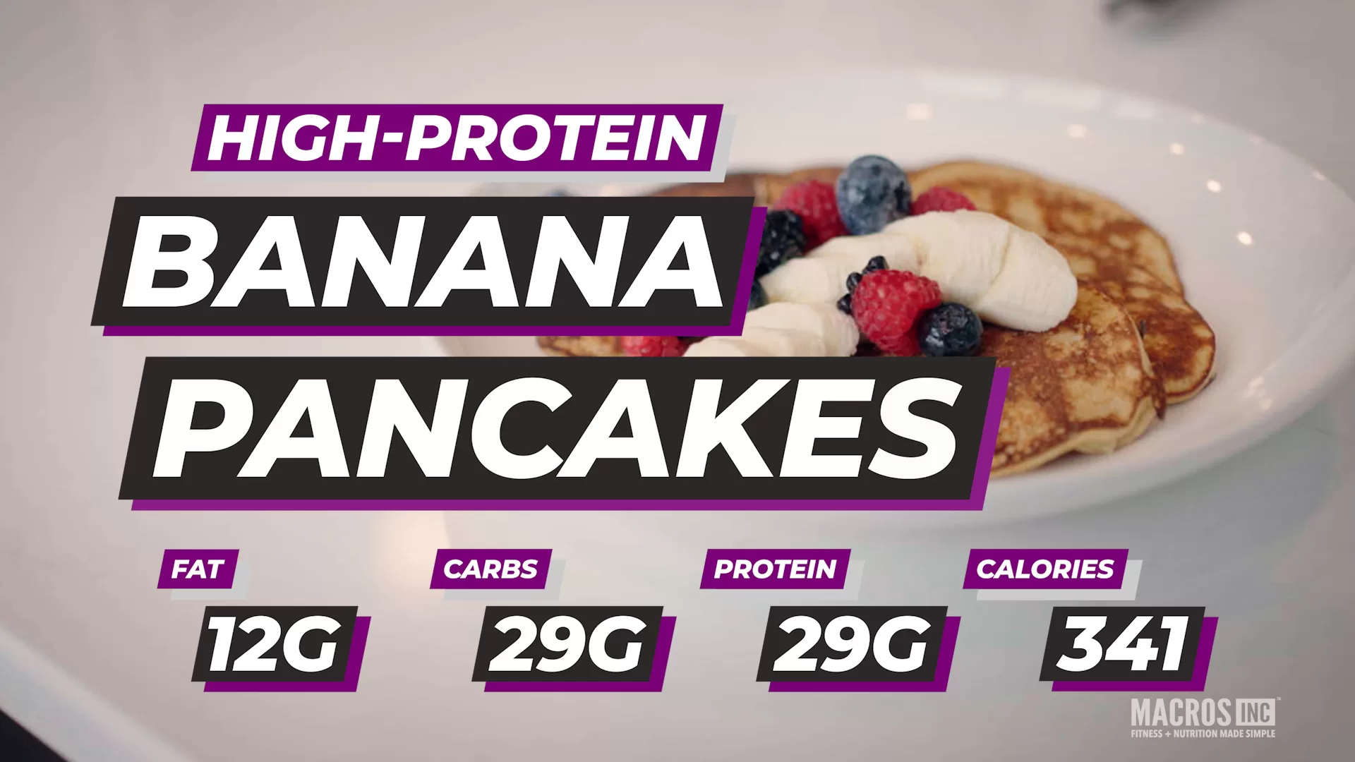 High Protein Banana Breakfast Pancakes - Macros Inc
