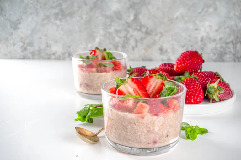 Strawberries and Cream Overnight Oatmeal