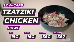 Low-Carb Tzatziki Chicken Bowl | Macros Inc