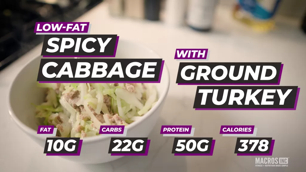 Spicy Cabbage Ground Turkey | Macros inc