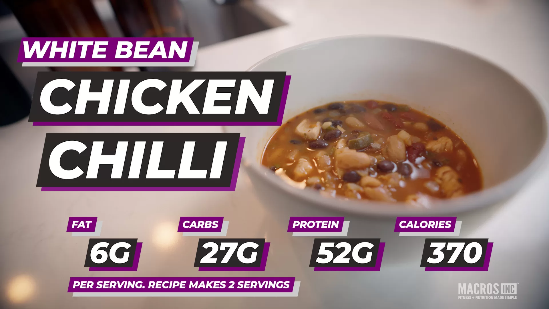 White Bean Chicken Chilli - Macros Inc