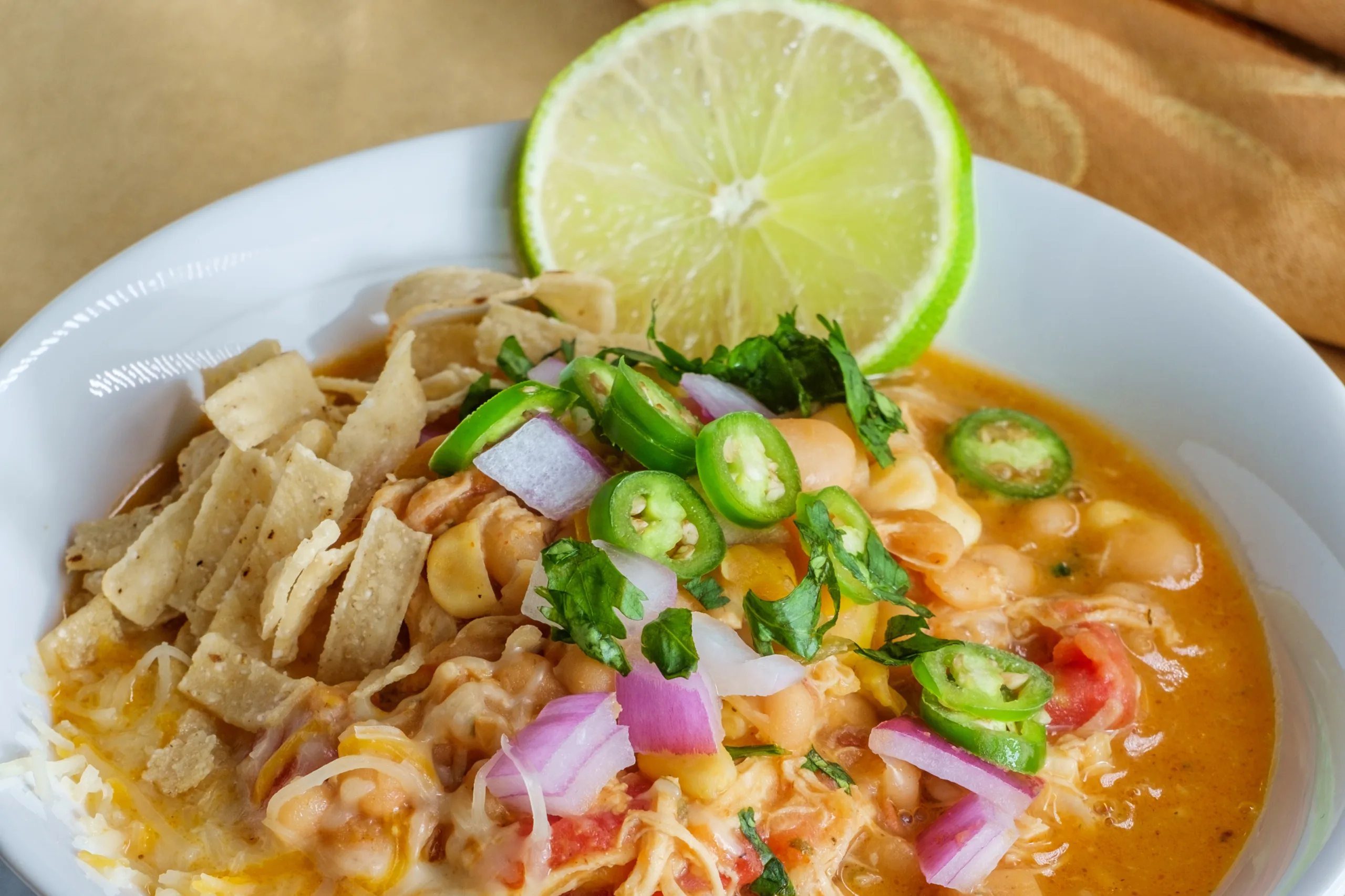White Bean Chicken Chilli - 6g Fat, 27g Carbs, 52g Protein and 370 Calories per portion