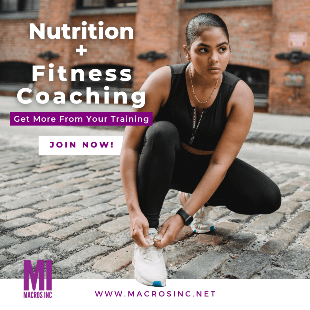 Nutrition + fitness coaching banner macros inc