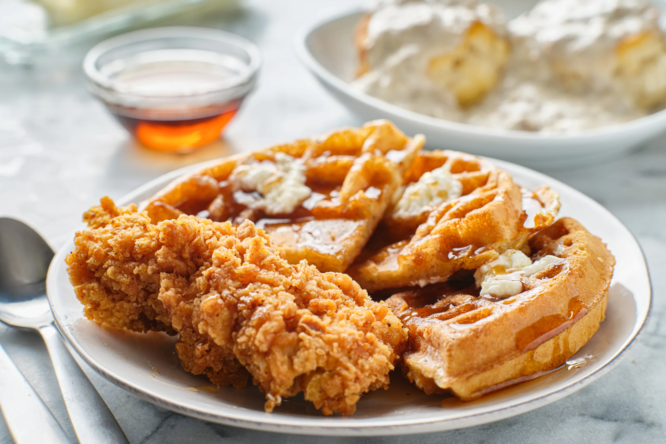 Low Carb Chicken And Waffles - Macros Inc