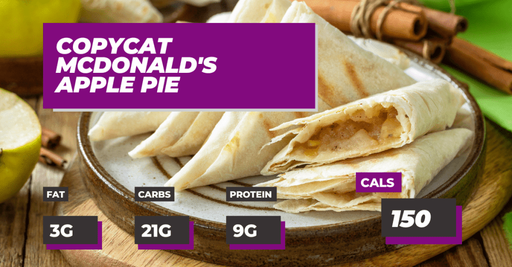 Copycat McDonald's Apple Pie Recipe: 3g Fat, 21g Carbs, 9g Protein and 150 Calories