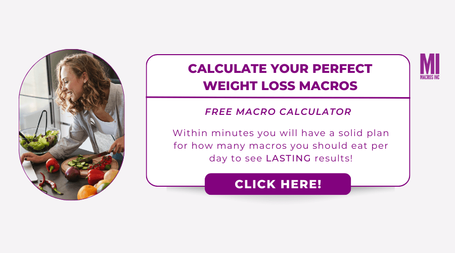 macro calculator banner for weight loss