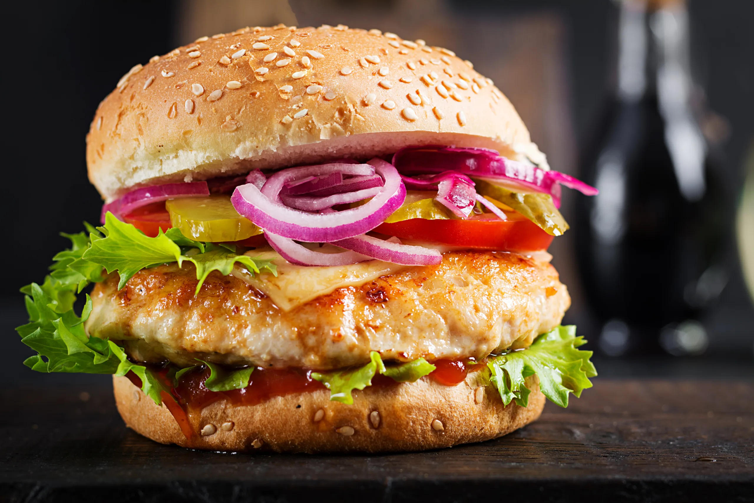 High-Protein Hot Chicken Sandwich - Macros Inc