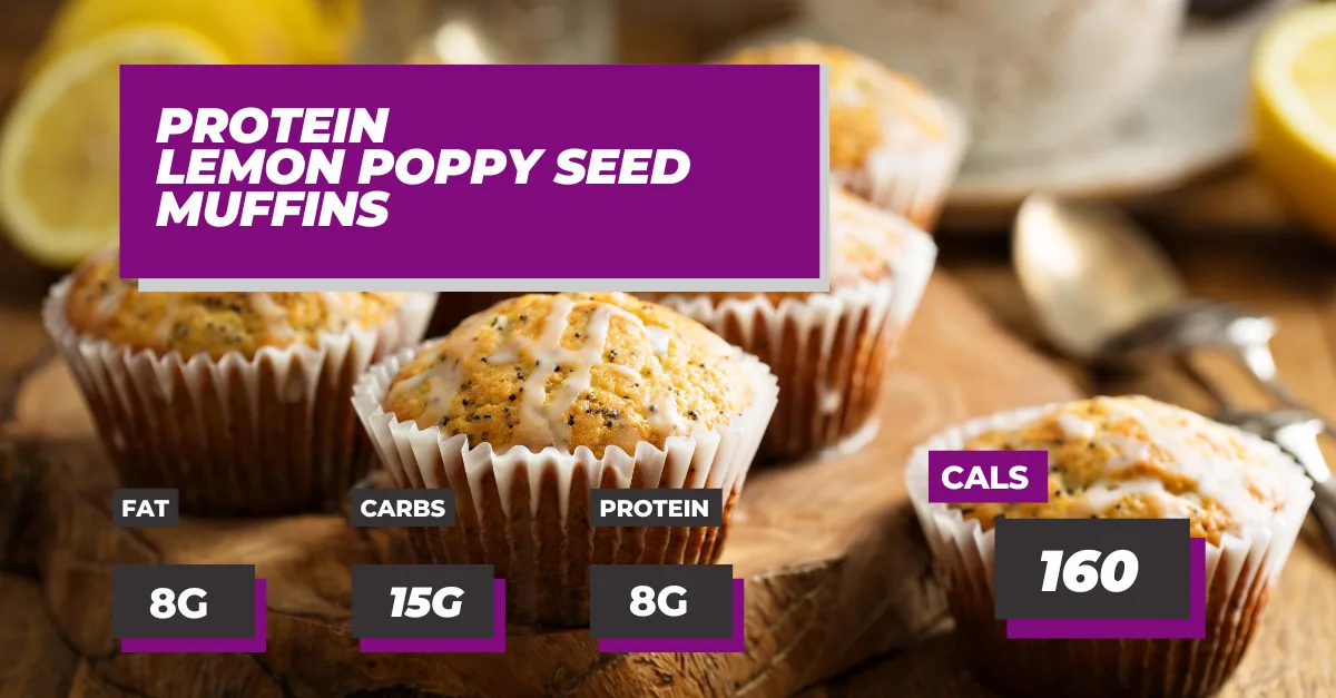 Protein Lemon Poppy Seed Muffins - Macros Inc