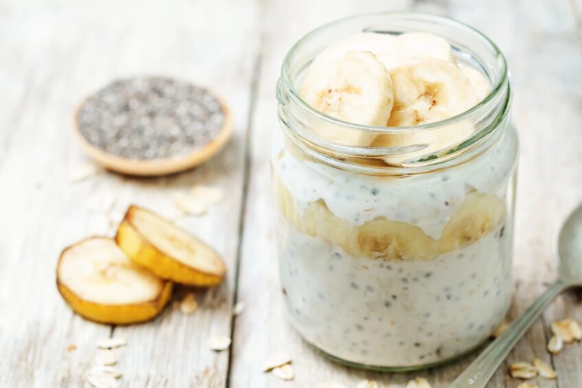 Creamy Banana Protein Overnight Oats