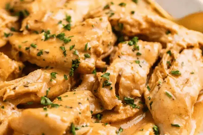 High Protein Slow Cooker Honey Mustard Chicken