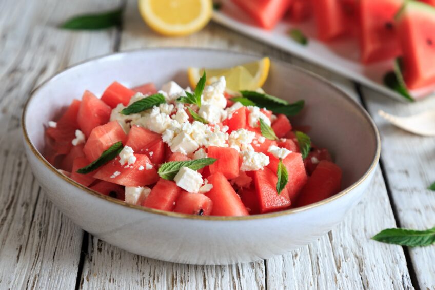 Watermelon and feta salad recipe