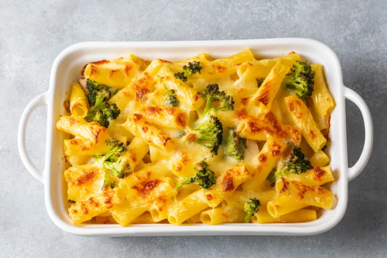 High Protein Chicken and Broccoli Pasta Bake