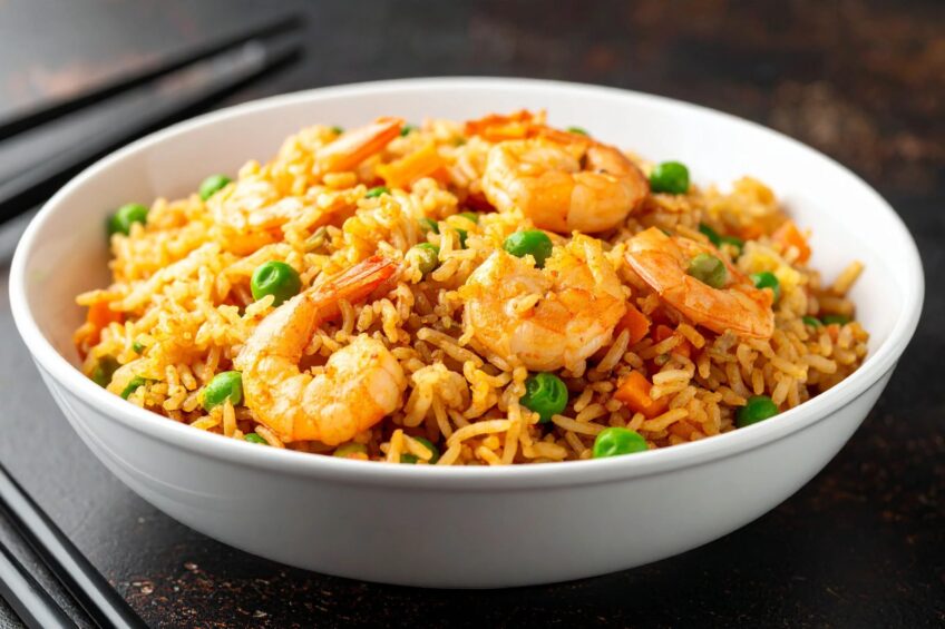 One-Pan Garlic Butter Shrimp and Rice