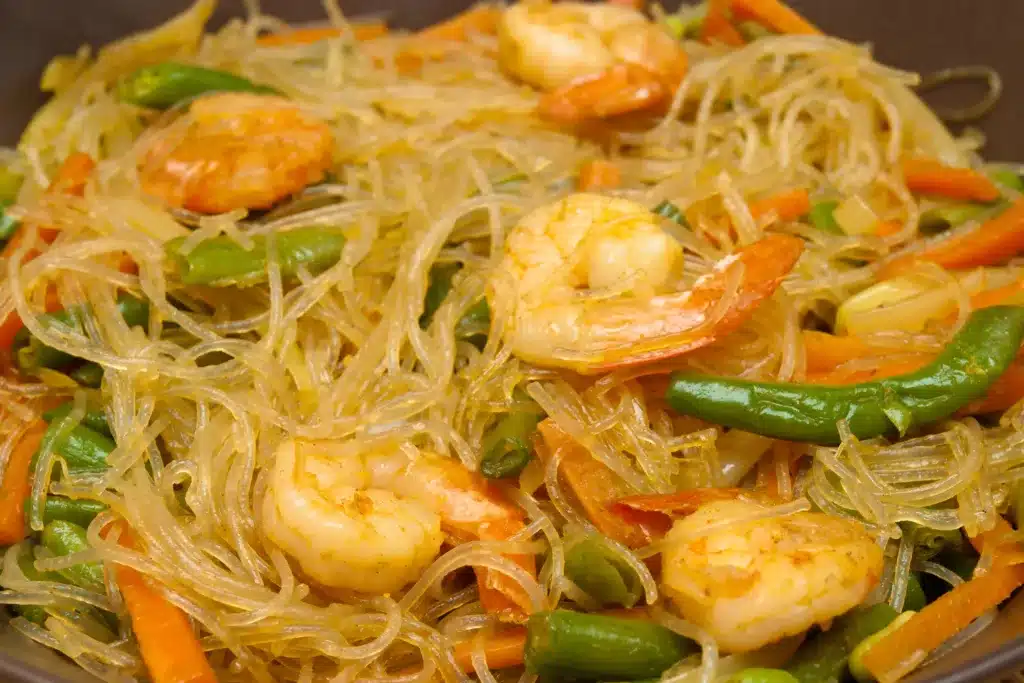 Singapore Noodles with Shrimp